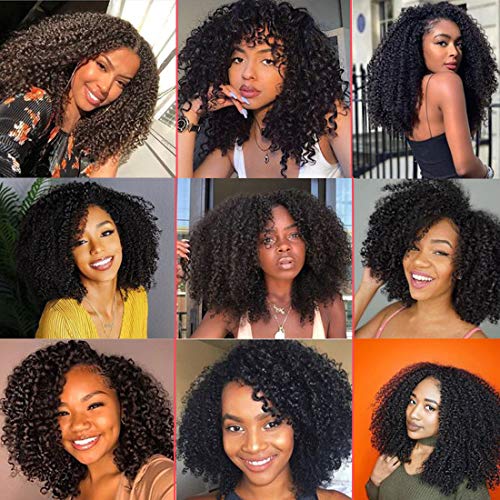 Donmily-Afro-kinky-Curly-Synthetic-Wigs-Lace-Front-Wigs-Machine-Made-Wigs-For-Black-Women-Heat-Resistant-Fiber-with-Cap-Replacement-Wigs-Swiss-Natural-Black-Wig-16-inch