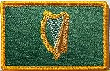 IRELAND IRISH Flag Embroidered With VELCRO Patch MC Biker Military Tactical Shoulder Gold Emblem #055