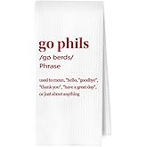 ERYBHKRTYH Go Phils Definition Kitchen Towels - Football Fan Lover Gifts Decorative Waffle Dish Towel, Gifts for Football Players Hand Tea Towels, 16x24 Inch