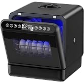 Countertop Dishwasher, Portable Dishwasher with 5L Built-in Water Tank, 5 Programs with 40 dB, 360&deg; Dual Spray, 6 Full Accessories for Homes, Apartments and RVs