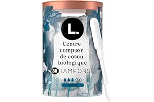 L. Cotton Tampons Regular/Super Absorbency Multipack, Contains an Organic Cotton Core, Made Without Synthetic Pesticides, or 