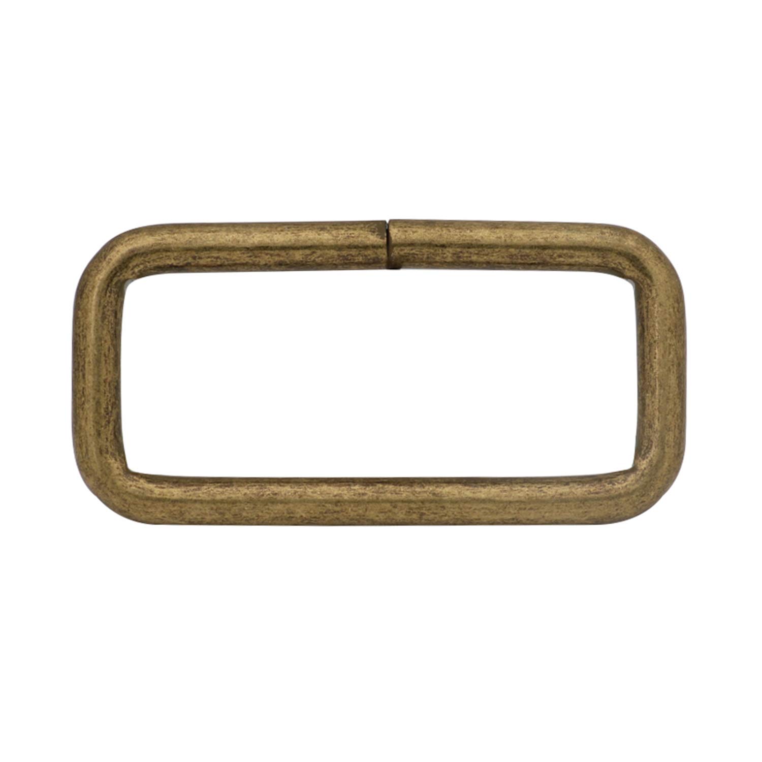 Wuuycoky 2" Inner Length Bronze Rectangle Rings Loop Ring No Welded for Strap Webbing Belts Buckle Pack of 6