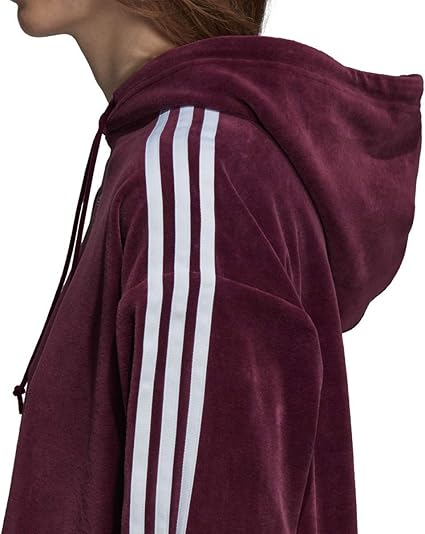 adidas cropped hoodie maroon