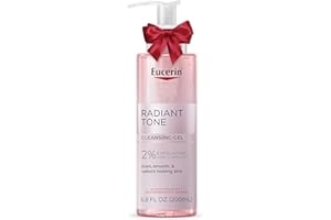 Eucerin Radiant Tone Face Cleanser Gel with 2% Exfoliating AHA Complex, Gentle Face Wash Improves Skin Clarity and Boosts Radiance, All Skin Types, Holiday Gifts for Self Care, 6.8 Fl Oz Bottle