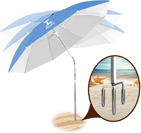 Amazon Com Aoske Beach Umbrella Patio Umbrella Sky Blue Garden Outdoor