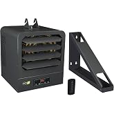 KING KB2407-1-B2-ECO KB ECO2S Garage Heater w/Bracket, Thermostat and Remote Control, 7500W / 240V, Gray