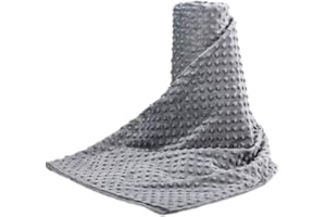 Acdyion Weighted Blanket Duvet Cover for Adults Twin Size (48"x72"), Heavy Blanket Cover with Soft Minky, Machine Washable (Grey)