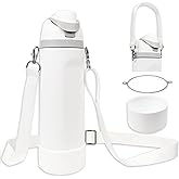 Silicone Boot Set for Owala Water Bottle 24 oz, 32 oz, 40 oz - Includes Non-Slip Sleeve, Shoulder Strap & Handle Strap, Perfect Owala Accessories, Fits Owala Tumbler, Owala FreeSip, Candy Coated