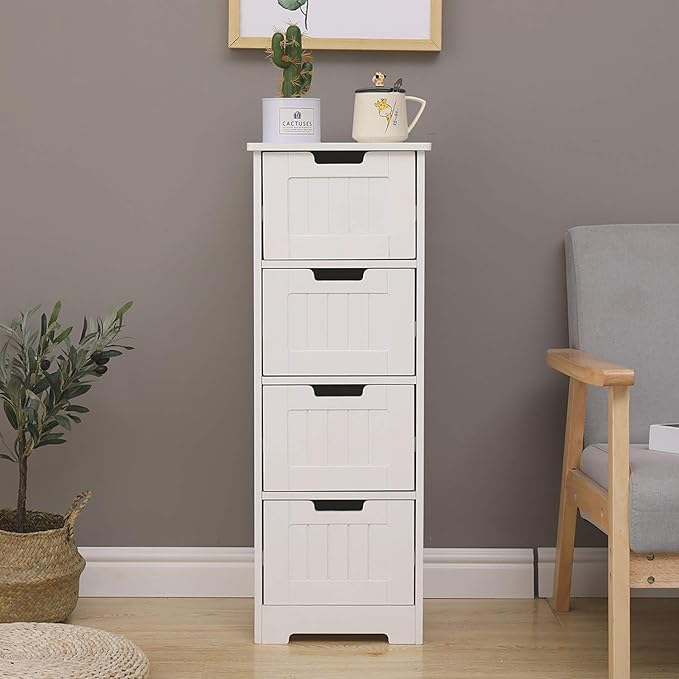 Amazon.de: IKAYAA Floor Bathroom Cabinet Badezimmerschrank Multifunctional