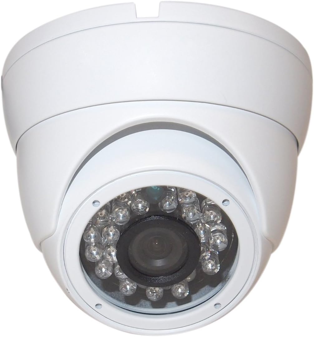 DTVASION DIRD7 CCTV Security Camera - 700 TVL, Day Night Vision IR Home Security Camera Vandal Proof Indoor/outdoor 1/3" Sony Super HAD II CCD, Wide View Angle Lens, 23 Infrared LEDs, OSD, Dome Surveillance Camera (White)