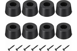 MECCANIXITY Rubber Speaker Isolation Feet,1.3" Black Anti-Vibration Base Pad with Screws Amplifier Stand Feet Mat for Electro