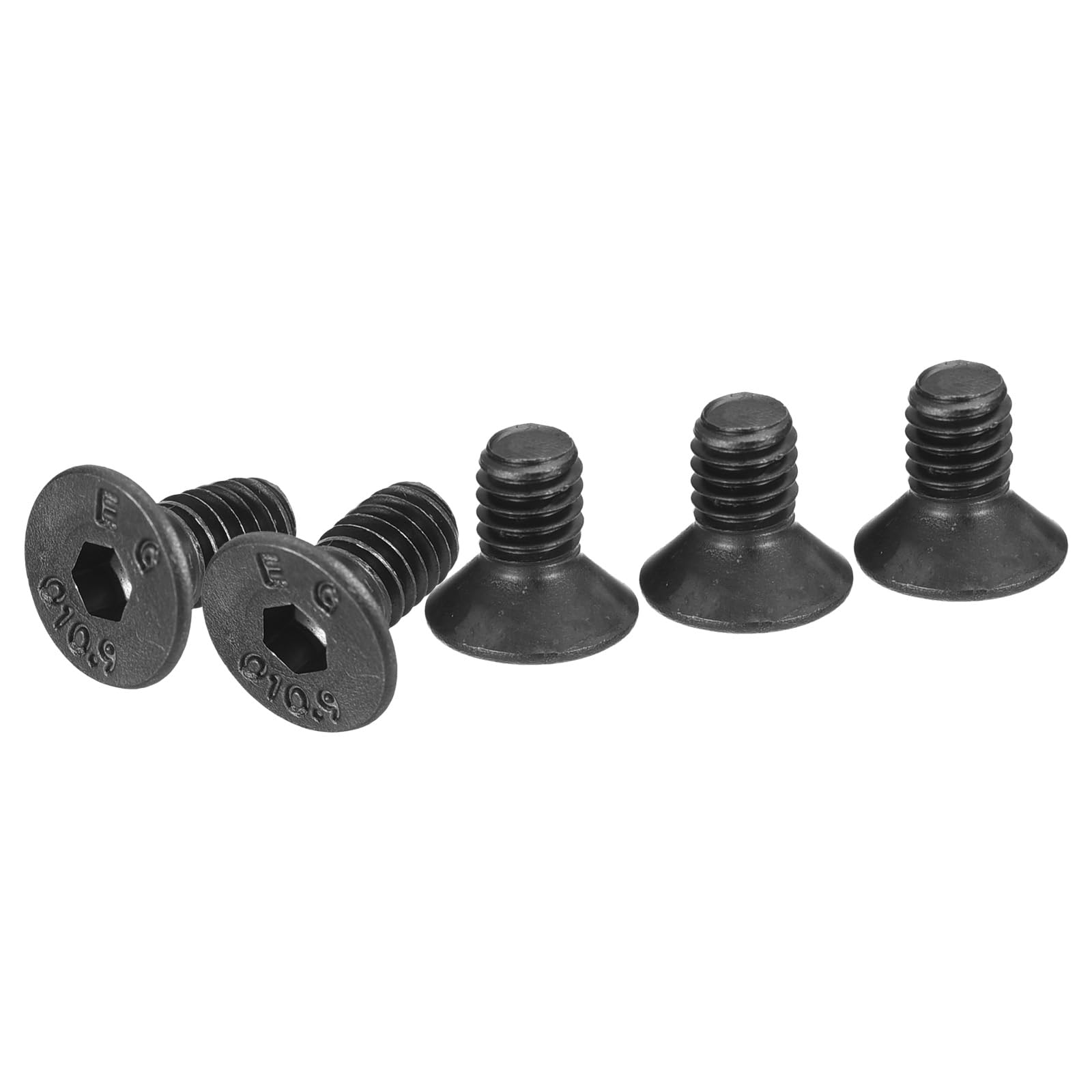 DTGN M4-0.7x7mm Flat Head Socket Cap Screws, 100 Pack Hex Socket Flat Head Screws Carbon Steel Black Oxide, Full Thread, Countersunk Bolts