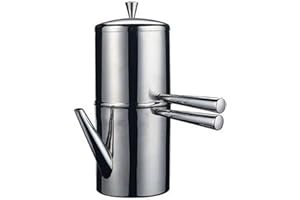 Ilsa Stainless Steel Neapolitan Coffee Maker with Spout, 6 Cup