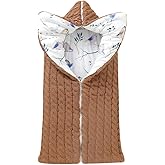 LLmoway Infant Sleeping Bag for Cold Weather Warm Swaddle for Newborns Stroller Blankets for Babies Winter Knit Sleep Sack Brown