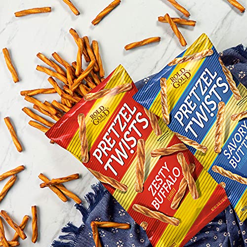 Rold Gold Pretzel Twist Savory Butter & Rold Gold Pretzel Twist Zesty