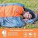 LATTCURE Sleeping Bag, Comfort Portable Lightweight Envelope Sleeping Bag with Compression Sack for Camping,Hiking,Backpacking,Traveling and Other Outdoor Activities -Single,Orange+Grey,(75