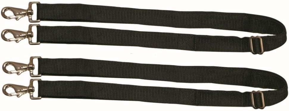 WeatherbeetaReplacement Elastic Leg Strap 2 Snaps, Black, Pair, Black, Pair
