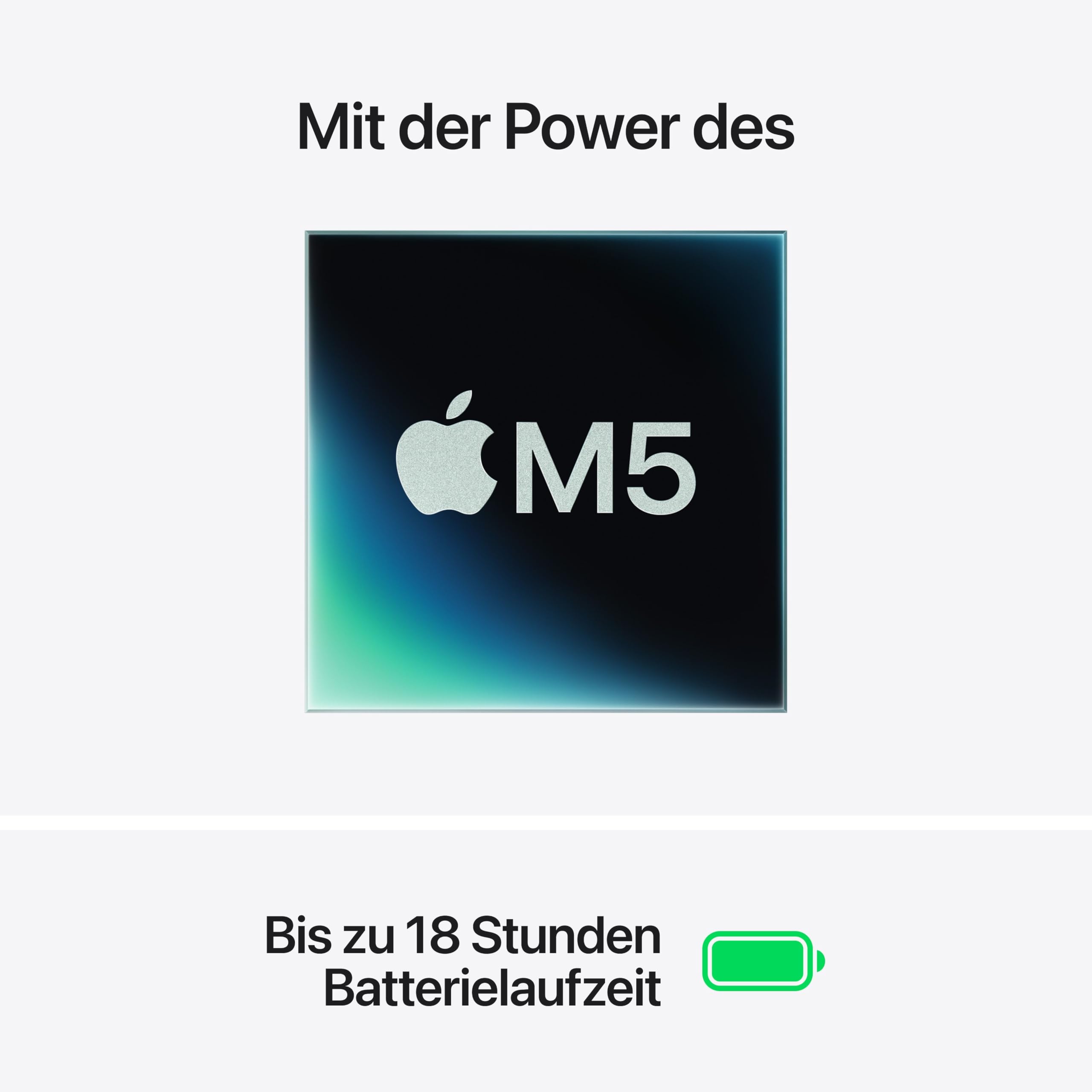Apple 13" MacBook Air Laptop, M5 Chip mit 10‑Core CPU und 8‑Core GPU: Entwickelt für KI, 13,6" Liquid Retina Display, 16 GB gemeinsamer Arbeitsspeicher, 512 GB SSD, Touch ID, WLAN 7; Mitternacht 2