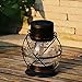 TAKE ME Solar Lantern, Metal & Glass Outdoor Garden Lights,Waterproof Decorative Lamp Color Changing Twinkling Crackle Lights
