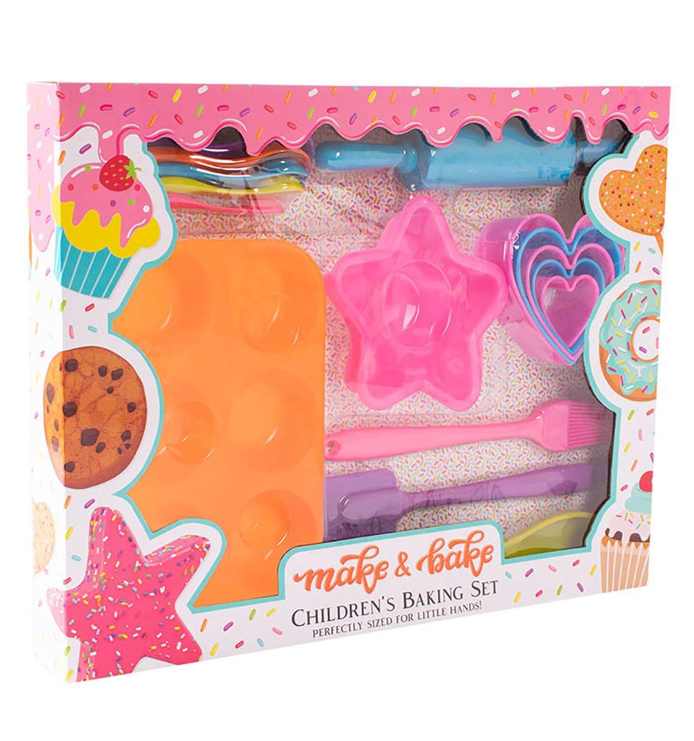 Royle Home Kids 18 Piece Kitchen Baking Tool Utensil Biscuit Cutter Baking Dish Set