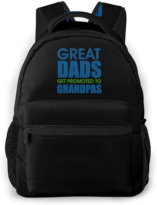 Great Dads Get Promoted To Grandpa School Backpack, Water