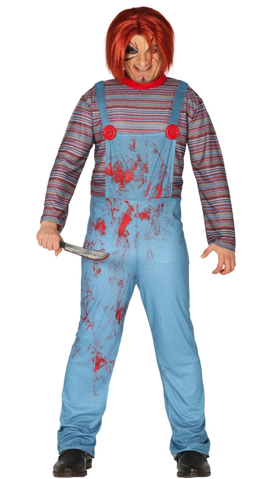 FIESTAS GUIRCA Mens Killer Doll Fancy Dress Costume Halloween Size Medium
