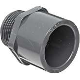 Spears 836 Series PVC Pipe Fitting, Adapter, Schedule 80, 3/4" Socket x NPT Male