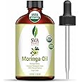 SVA Organics Moringa Oil 4 Oz Organic 100% Pure & Natural Carrier Oil Authentic & Premium Therapeutic Grade Oil for Skin Care