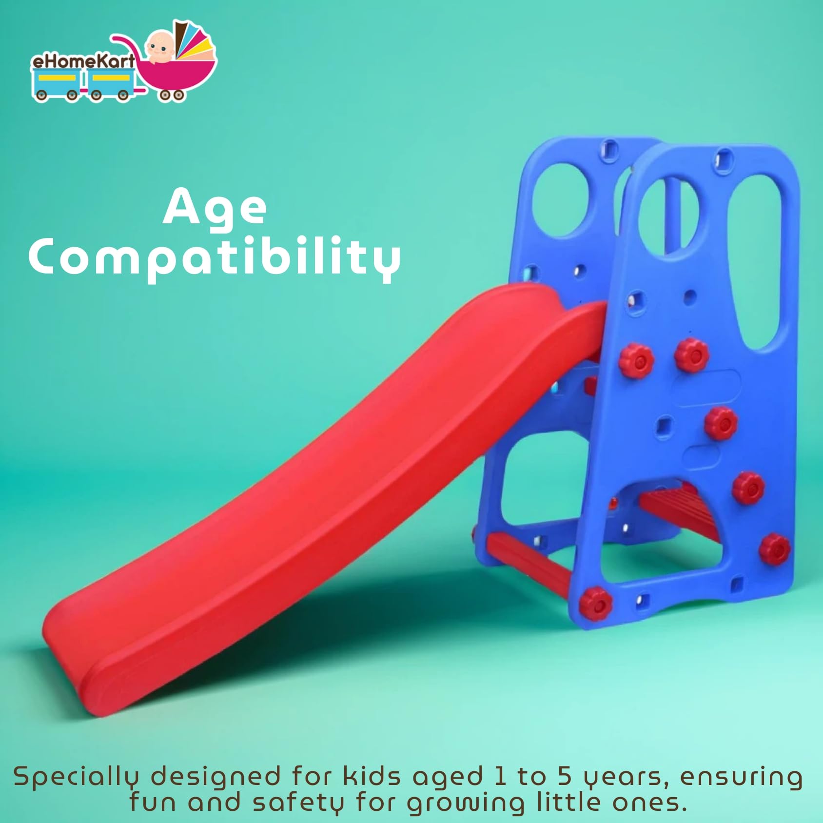 eHomeKart Slide for Kids - PLAYGRO New Super Senior Garden Slider - for Boys and Girls - Perfect for Home/Indoor or Outdoor - 156 x 46 x 102 cm - Colour May Vary 4