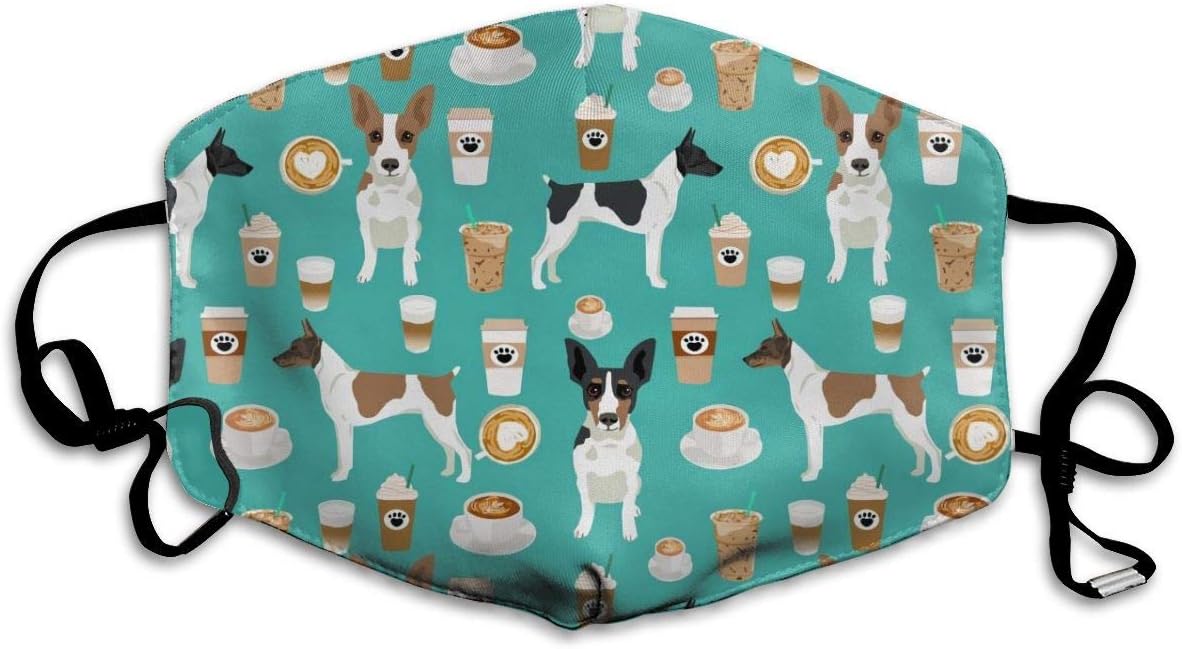 Face Masks, Breathable Dust Filter Masks Medical Mask Mouth Cover Masks with Elastic Ear Loop (Rat Terrier Coffee Dog Pet Breeds Gifts Dogs)