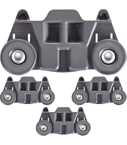 4-Pack Dishwasher Rack Wheels Replacement For KitchenAid KDTE204ESS0 - Compatible With W10195417