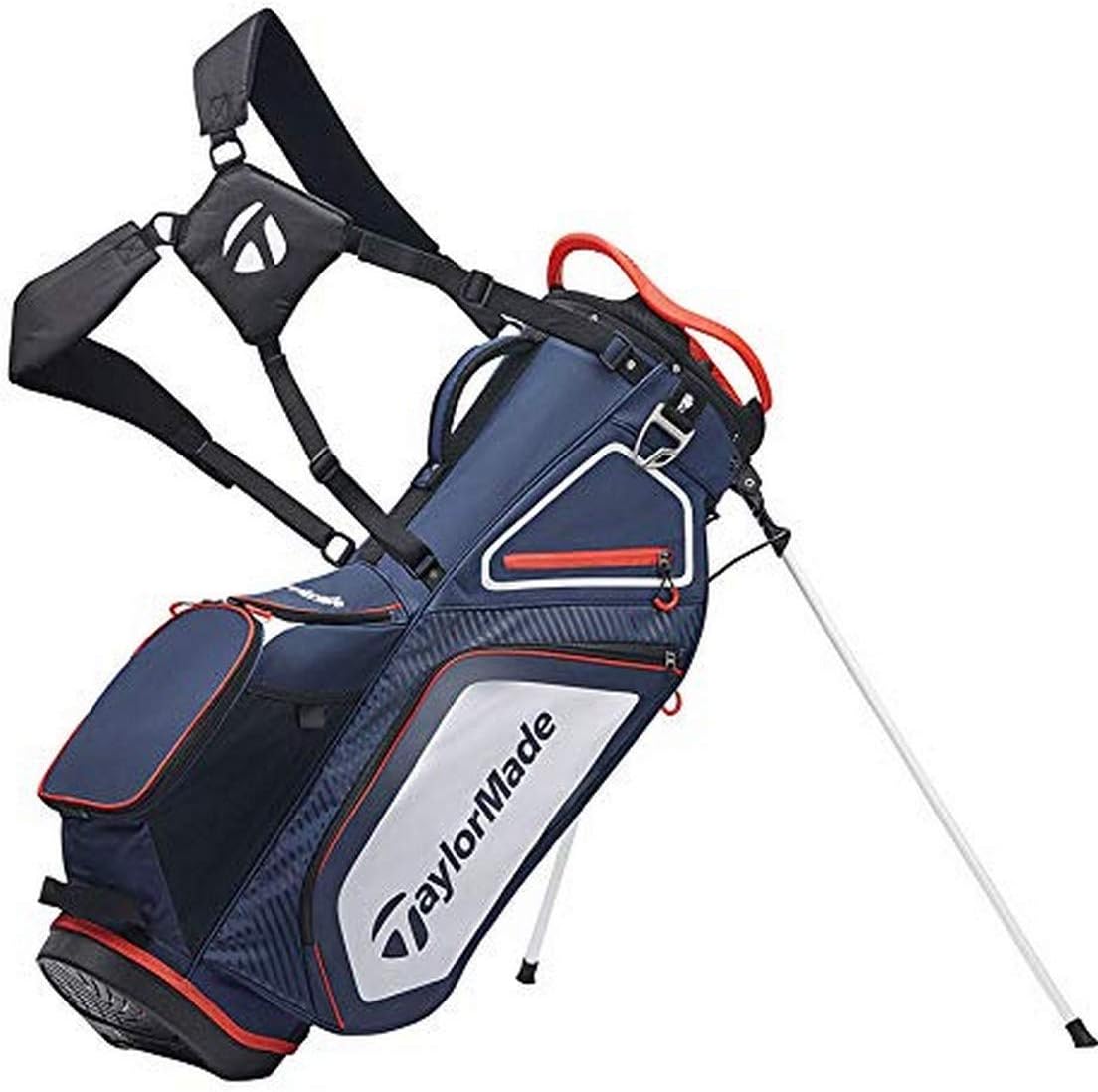 TaylorMade Stand 8.0 Bag, Navy/White/Red, Large : Sports & Outdoors