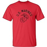 U.S. Marines Vintage Arch Black Ink Adult Short Sleeve T-Shirt