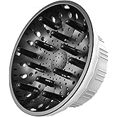 Evalunira Universal Hair Diffuser: Hair Dryer Diffuser Attachment for Curly & Wavy Hair, Fits 1.4-2.4 Inch Nozzles, Ideal for Long Thick Hair, Hair Styling Tool，White