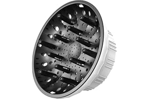 Evalunira Universal Hair Diffuser: Hair Dryer Diffuser Attachment for Curly & Wavy Hair, Fits 1.4-2.4 Inch Nozzles, Ideal for Long Thick Hair, Hair Styling Tool，White