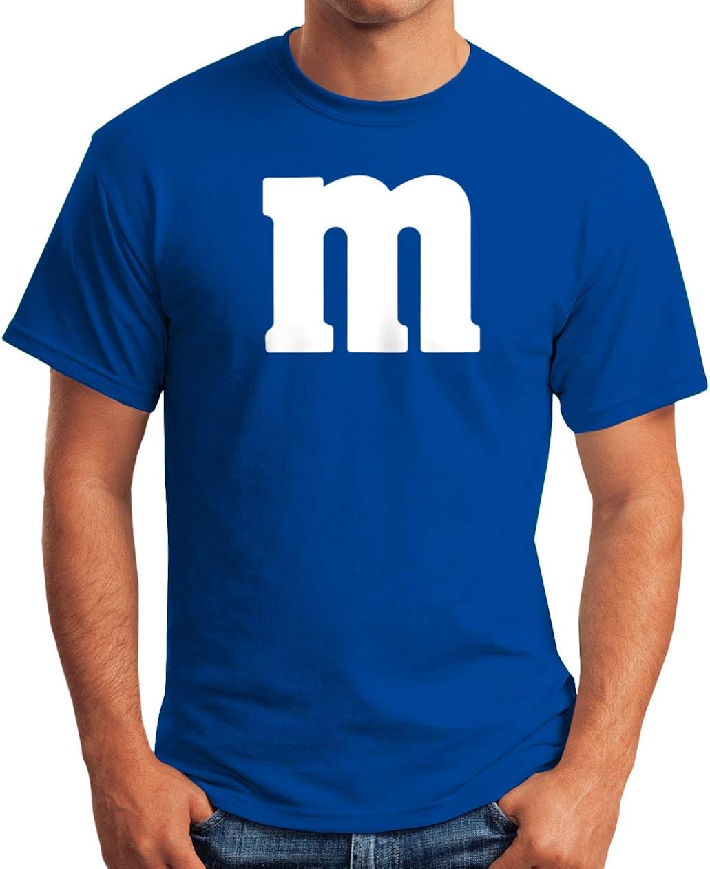 MoonWorks® Men's T-Shirt Group Costume M Print Costume Carnival Fancy Dress Men's Fun Shirt - Blue - XX-Large - Image 3