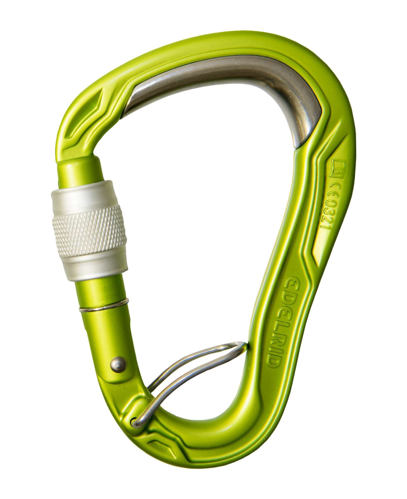 EDELRID Unisex - Adult HMS Bulletproof Screw FG Carabiner, Oasis, One Size