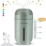 Portable Mini USB Humidifier, 310ml Ultrasonic Mist