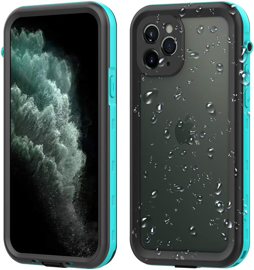 DOOGE iPhone 11 Pro Max Waterproof Case IP68 Certified Underwater Full-Body Protective Shockproof Dropproof Scratchproof Clear Case with Built-in Screen Protector for Apple iPhone 11 Pro Max 6.5Inch