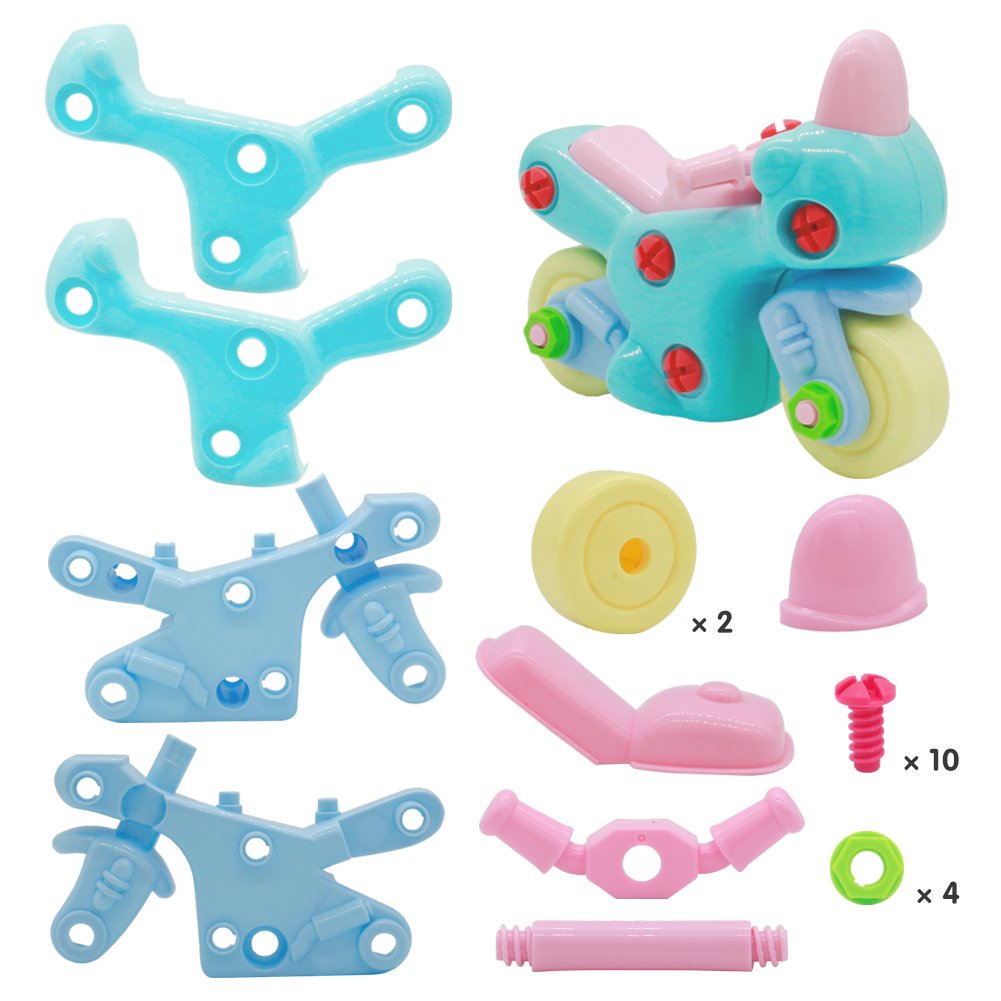 Nuheby Macchina Giocattolo Giochi da Assemblare Kit Costruzione Auto Moto Macchina da Corsa Macchina Bambini 3,4,5,6 Anni