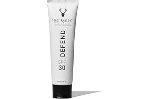 Mad Rabbit Defend Tattoo Sunscreen- SPF 30 100mL Tube- Mineral Sunscreen Lotion - Tattoo Fade Protection and Moisturizer, Anti-Aging Formula