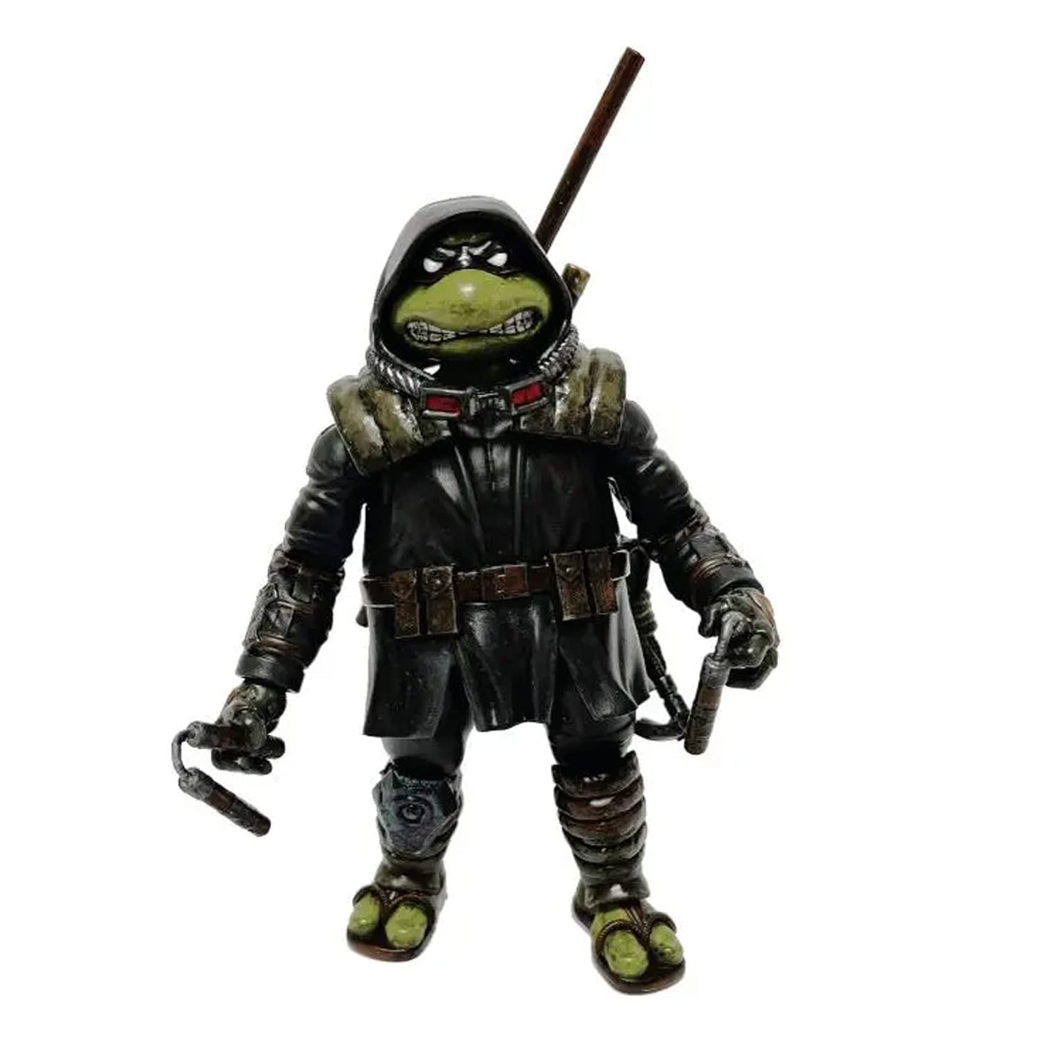 BANDAI Teenage Mutant Ninja Turtles The Last Ronin Michelangelo Action Figure Coloured 4.5'' TMNT The Last Ronin Articulated Action Figure With Accessories Teenage Mutant Ninja Turtles Toys, P81198