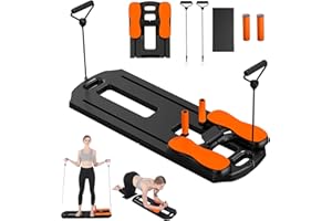 GZJ Pilates Board, 2025 Pilates Reformer Set, Multifunctional Abdominal Board, Portable Ab Core Trainer, Foldable Pilates Reformer Board for Home, Black