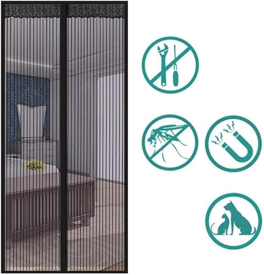 SONLI Puerta Pantalla Magnética Mosquitera Puerta Instalación Fácil