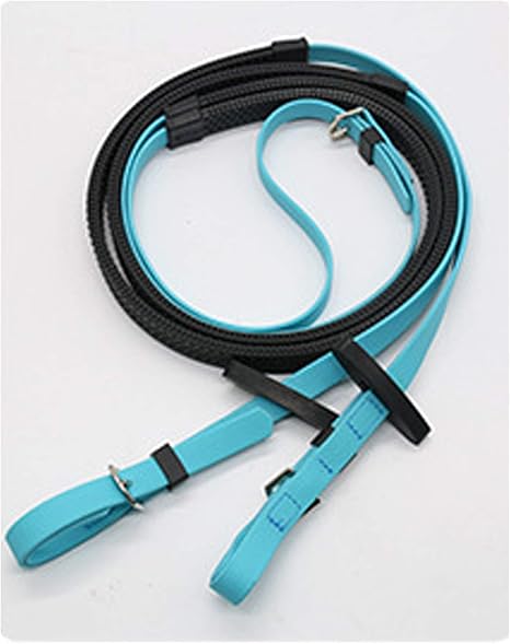 Amazon Co Jp デイジーリンスリーシュスプリットリースハーネス英語ブリッドル編リードロープホースサークルトレーニング編組ブラウンホースポニー Sky Blue ホーム キッチン