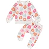 WZTYYDS Toddler Baby Girl Clothes 6 12 18 24 Months Fall Outfits Long Sleeves Sweatshirt Tops Pants Set 1-5T