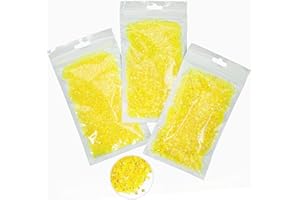 QIIPII 16000PCS Lemon Yellow AB Resin Rhinestones for Crafting 3mm 4mm 5mm Citrine Flatback Jelly Stones Bulk SS10 SS16 SS20 Diamonds Gems for Nails Face Eyes Makeup Mugs Tumblers Bottles DIY Crafts Clothes