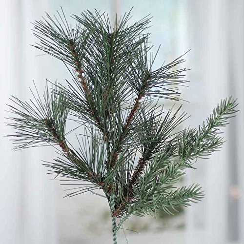 Factory Direct Craft Set of 2 Wire Based Artificial Pine and Cedar Embellishing Sprays for Home and Holiday Decorating and Arranging