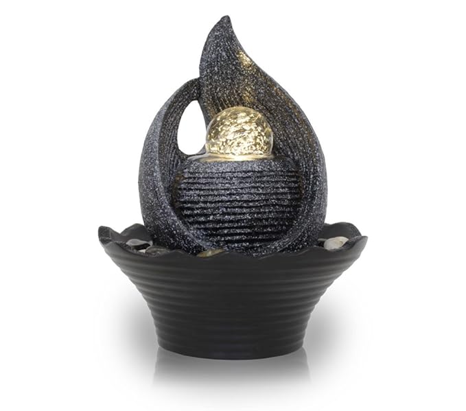 Kiom Zimmerbrunnen Tischbrunnen FoSpin mit LED 10783