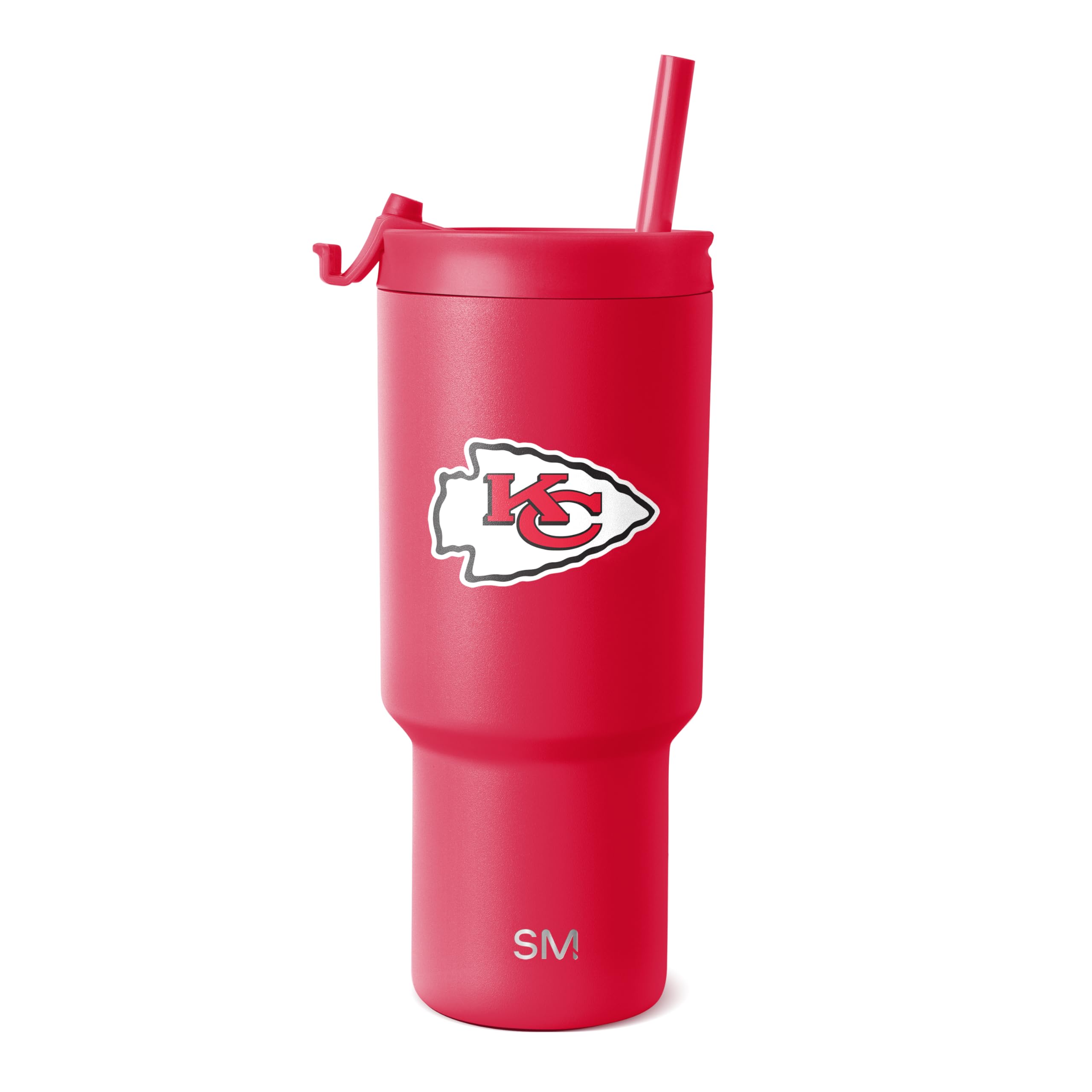 Simple Modern Officially Licensed NFL Kansas City Chiefs 30 oz Tumbler with Flip Lid and Straws | Insulated Cup Stainless Steel | Gifts for Men Women | Trek Collection | Kansas City Chiefs Image